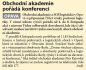 Obchodní akademie pořádá konferenci