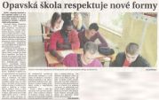 Opavská škola respektuje nové formy